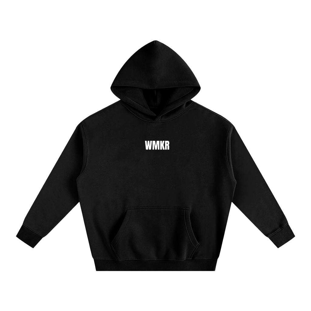 Black "WMKR" Oversized Hoodie