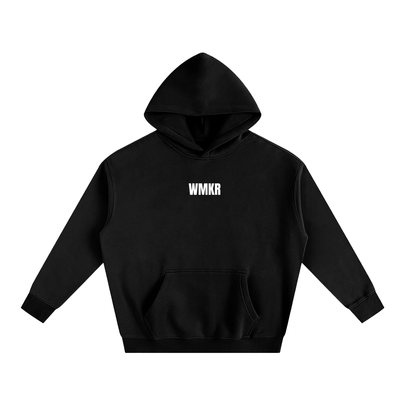 Black "WMKR" Oversized Hoodie